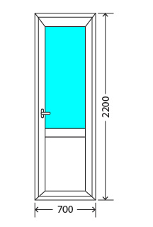 Балконный блок: дверь Exprof XS-358 32мм Юбилейный