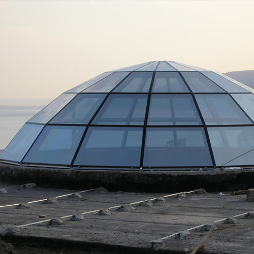 Ремонт стеклянного купола Юбилейный