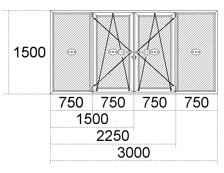 Стандартные окна ПВХ: размеры - высота и ширина Юбилейный